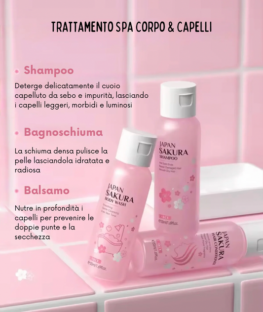 Set Corpo e Capelli Sakura (3 pezzi)