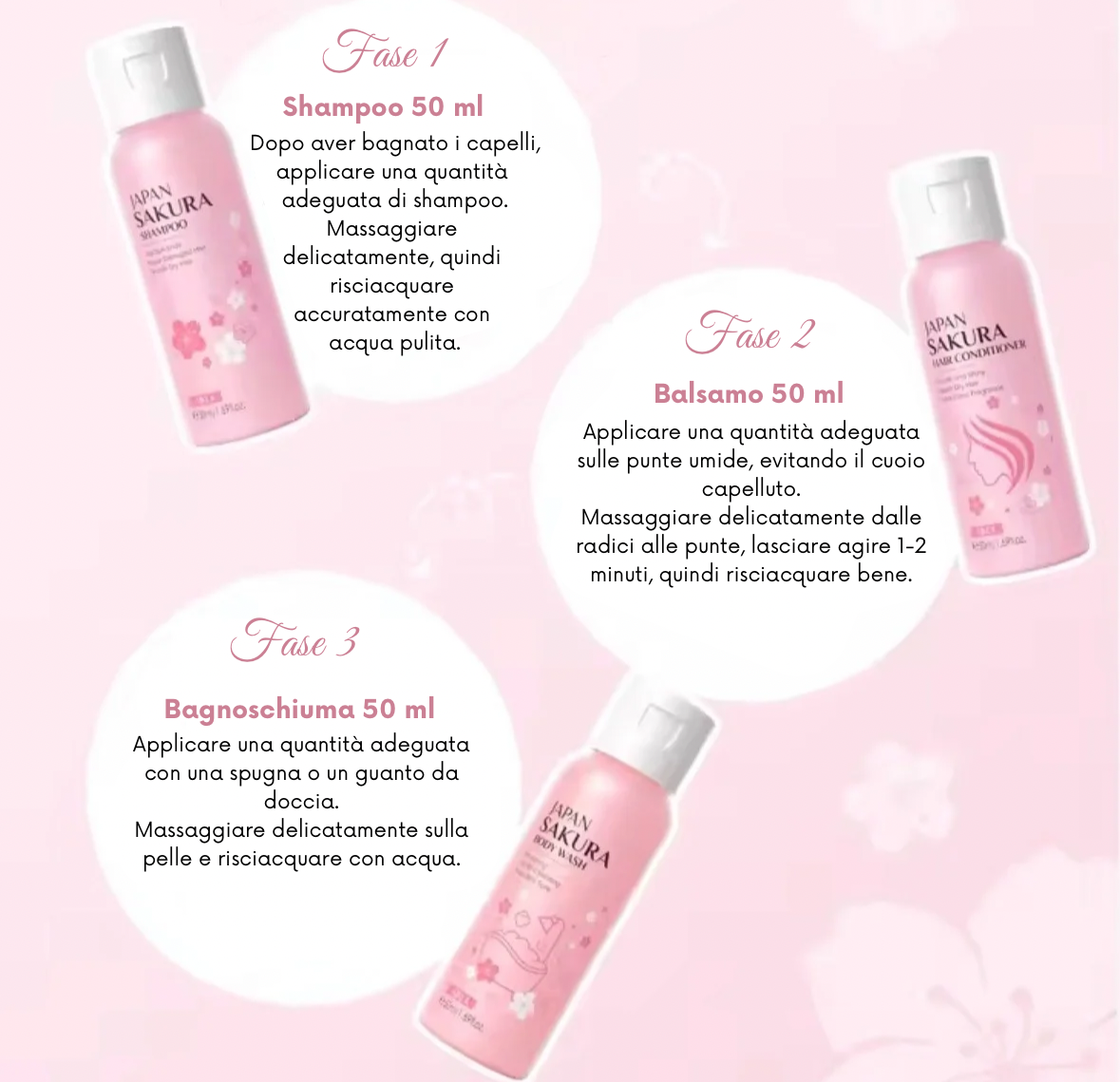 Set Corpo e Capelli Sakura (3 pezzi)